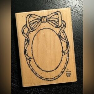 Whipper Snapper Design Wreath Rubber Stamp- A002